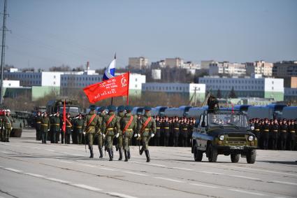 Московская область. Алабино. Во время репетиции военного парада, приуроченного к 77-летию Победы в Великой Отечественной войне.