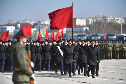 Московская область. Алабино. Во время репетиции военного парада, приуроченного к 77-летию Победы в Великой Отечественной войне.