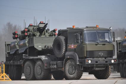 Московская область. Алабино. Военная техника  на репетиции военного парада, приуроченного к 77-летию Победы в Великой Отечественной войне.