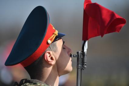 Московская область. Алабино. Во время репетиции военного парада, приуроченного к 77-летию Победы в Великой Отечественной войне.