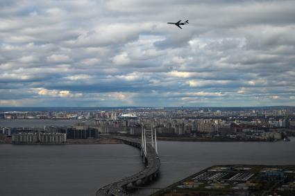 Санкт-Петербург.  Репетиция  парада Победы, посвященного 77-й годовщине Победы в Великой Отечественной войне.