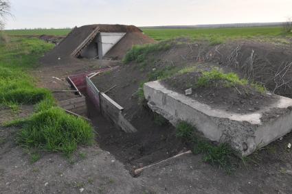 Донецкая область. г.Мариуполь. Блиндажи украинских войск.