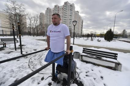 Москва. Ветеран Донбасса Сергей Родин.