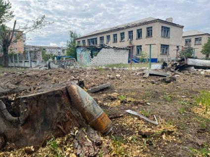 Луганская область. г.Рубежное. Последствия обстрела города армией ВСУ.