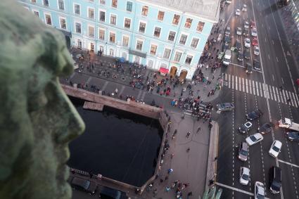 Санкт-Петербург. Вид сверху на Невский проспект.