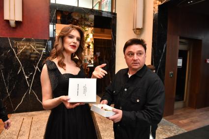 Москва. Актер Максим Лагашкин на премьере фильма Егора Кончаловского `Мой папа - вождь` в кинотеатре `Художественный`.
