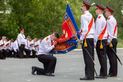 Красноярск. Воспитанники Красноярского кадетского корпуса им. А.И. Лебедя.