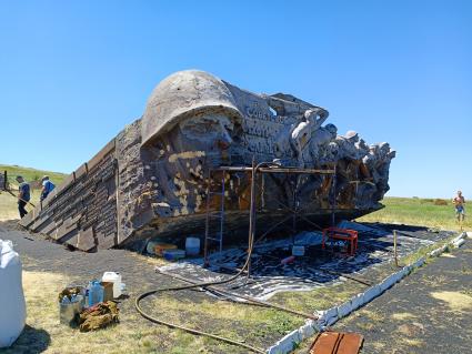 Донецкая область. Реконструкция мемориального комплекса `Саур-Могила`.