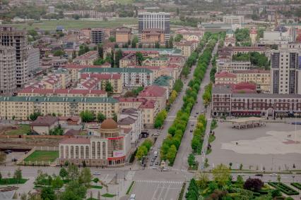 Чеченская Республика, Грозный. Вид на город с высоты.