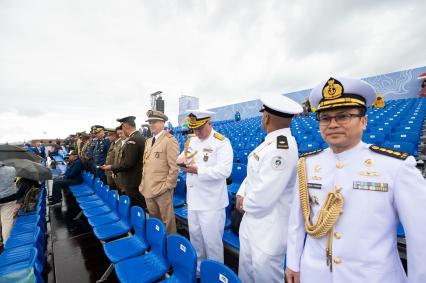 Санкт-Петербург. Кронштадт. Во время Главного военно-морского парада в честь Дня Военно-морского флота России.