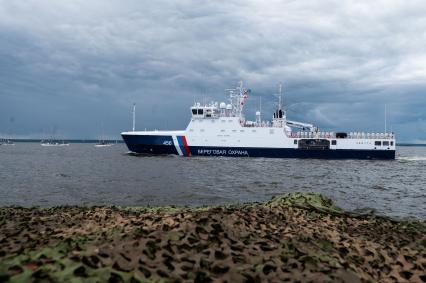 Санкт-Петербург. Кронштадт. Береговая охрана во время Главного военно-морского парада в честь Дня Военно-морского флота России.