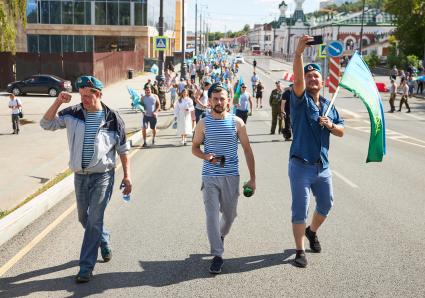 Пермь. Десантники во время празднования Дня Воздушно-десантных войск России.