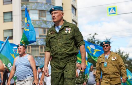 Пермь. Десантники во время празднования Дня Воздушно-десантных войск России.