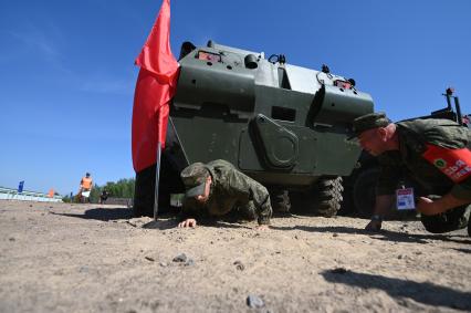 Ленинградская область. Участники этапа индивидуального мастерства конкурса `Военно-медицинская эстафета` в рамках Армейских международных игр-2022 (АрМИ-2022).