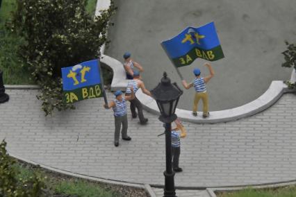 Москва. Музей-диорама `Царь-макет`, в котором представлены наиболее узнаваемые объекты со всех уголков России в масштабе 1:87.