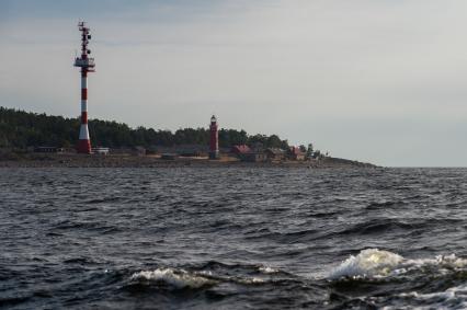 Ленинградская область. Маяк Северный на острове Гогланд в Финском заливе.