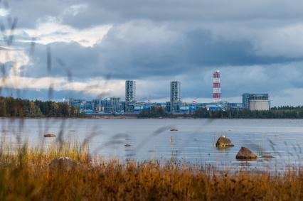 Выборг. Береговые объекты на территории газораспределительного центра магистрального газопровода `Северный поток`.