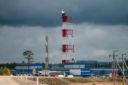 Выборг. Береговые объекты на территории газораспределительного центра магистрального газопровода `Северный поток`.