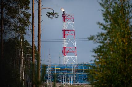 Выборг. Береговые объекты на территории газораспределительного центра магистрального газопровода `Северный поток`.