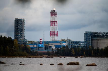 Выборг. Береговые объекты на территории газораспределительного центра магистрального газопровода `Северный поток`.