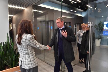 Москва. Губернатор Омской области Александр Бурков в редакции `Комсомольская правда`.