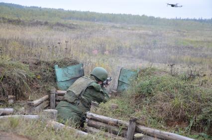 Московская область. Мобилизованные мужчины проходят боевую подготовку на полигоне. Президент РФ 21 сентября подписал указ о проведении в стране частичной мобилизации.