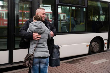 Санкт-Петербург. Проводы призывников в рамках частичной мобилизации у временного пункта мобилизации. Президент РФ Владимир Путин 21 сентября подписал указ о проведении в стране частичной мобилизации.