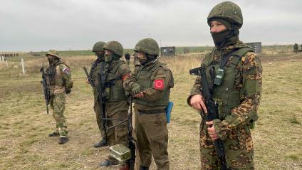 Луганская область. Подготовка мобилизованных россиян на полигонах Луганской народной республики.