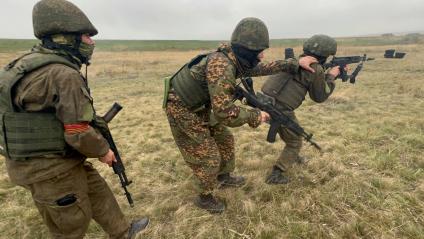 Луганская область. Подготовка мобилизованных россиян на полигонах Луганской народной республики.