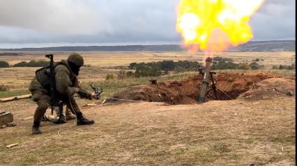 Луганская область. Подготовка мобилизованных россиян на полигонах Луганской народной республики.