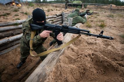 Ленинградская область. Военные учения мобилизованных резервистов.