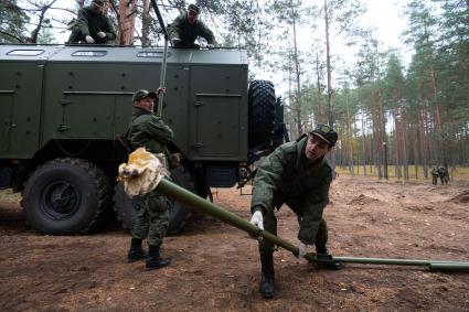 Ленинградская область. Военные учения мобилизованных резервистов.