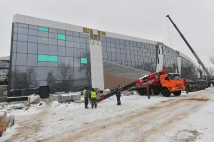 Москва. Работы по строительству станции `Марьина Роща` второго Московского центрального диаметра (МЦД-2).