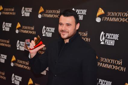 Москва. Певец Emin (Эмин Агаларов) на XXVII церемонии вручения Национальной ежегодной музыкальной премии `Золотой граммофон` на стадионе `ВТБ Арена`.