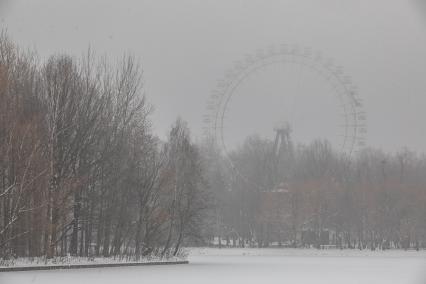 Москва. Вид на колесо обозрения в Измайловском парке.