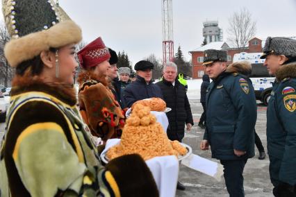 Казань. Втреча главы МЧС России Александр Куренков.