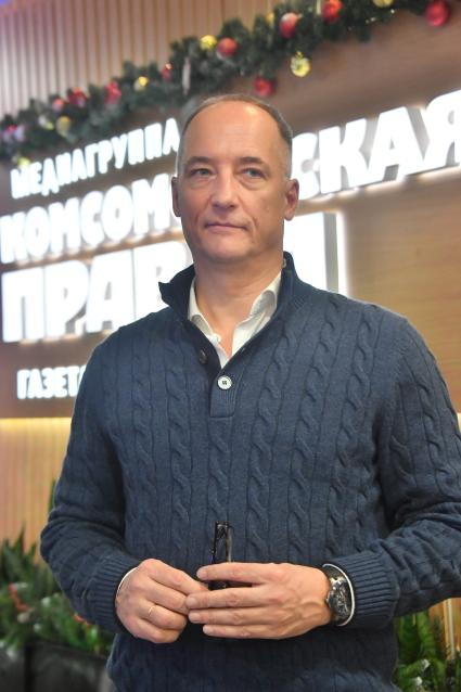 Москва. Российский предприниматель и политический деятель, председатель Федерального Совета ВПП`Партия Дела` Константин Бабкин на радио `Комсомльская правда`.
