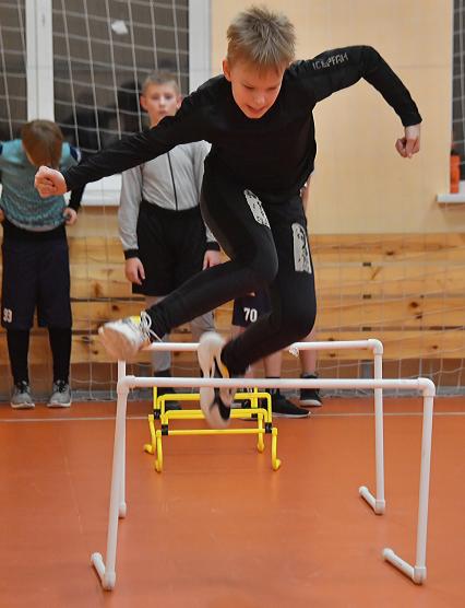 Москва. Сборы 10-летних воспитанников команды `Вымпел` Московской академии хоккея перед играми на первенство столицы.