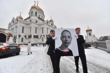 Москва. Церемония прощания с народной артисткой СССР Инной Чуриковой в храме Христа Спасителя.