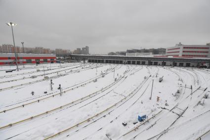 Москва.  Электродепо `Нижегородское` Большой кольцевой линии (БКЛ) Московского метрополитена.