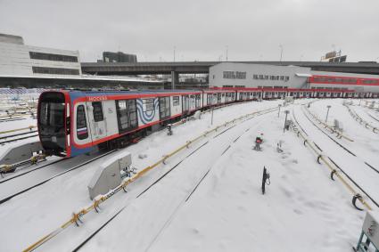 Москва.  Электродепо `Нижегородское` Большой кольцевой линии (БКЛ) Московского метрополитена.