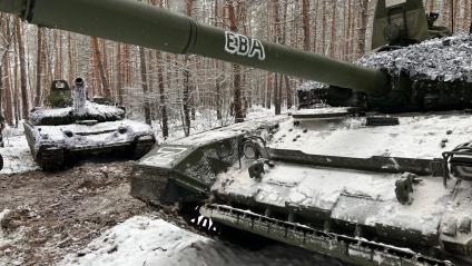 Луганская область. Позиции мобилизованных танкистов на Сватовском направлении под Кременной.