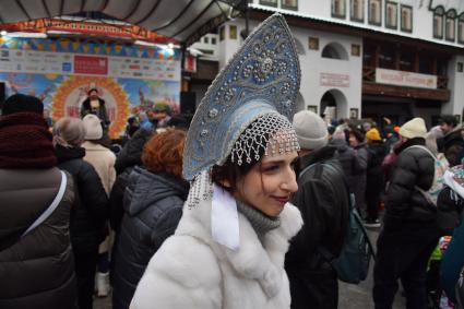 Моска.  Масленичные гуляния на территории культурно-развлекательного комплекса `Кремль в Измайлово`.