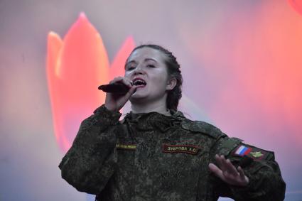 Переславль-Залесский.   Всеармейский конкурс профессионального мастерства среди женщин- военнослужащих `Макияж под камуфляж`в учебном центре связи РВСН.