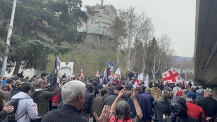 Грузия. г.Тбилиси. Шествие участников митинга за традиционные ценности.