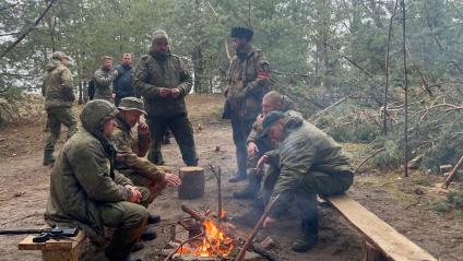 Луганская область. Военнослужащие штурмовой роты 488 полка 144 дивизии на Сватовском направлении.