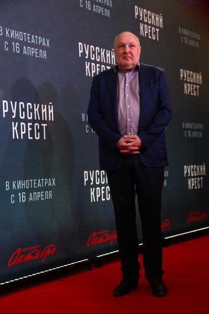 Москва. Продюсер Вадим Горяинов на премьере фильма `Русский крест`в к/т `Каро 11 Октябрь`.