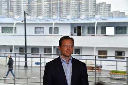 Москва. Заместитель мэра Москвы по вопросам транспорта, руководитель Департамента транспорта и дорожно-транспортной инфраструктуры города Максим Ликсутов на открытии Южного речного вокзала после реконструкции.