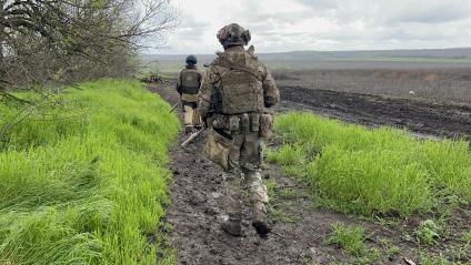 Запорожская область. Военнослужащие Отдельного разведбата 19-й мотострелковой дивизии.