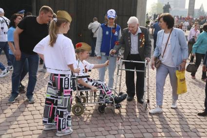 Барнаул. Во время празднования 78-й годовщины Победы в Великой отечественной войне.